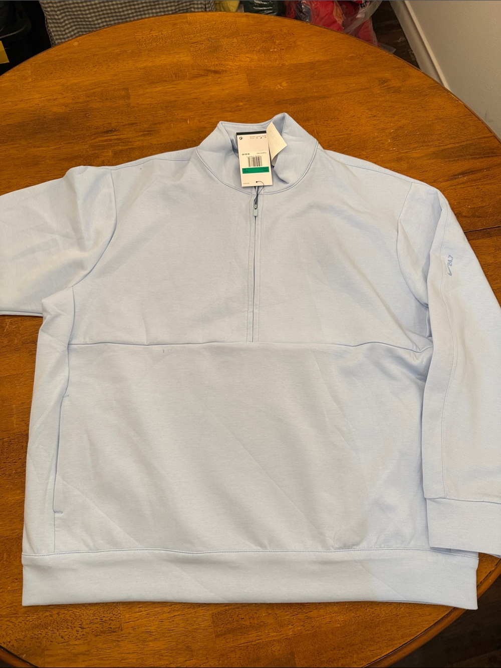 Nike 24.7 Impossibly Soft 1/2 Zip Pullover Light Blue HQ6953 441 Men's Sz XL